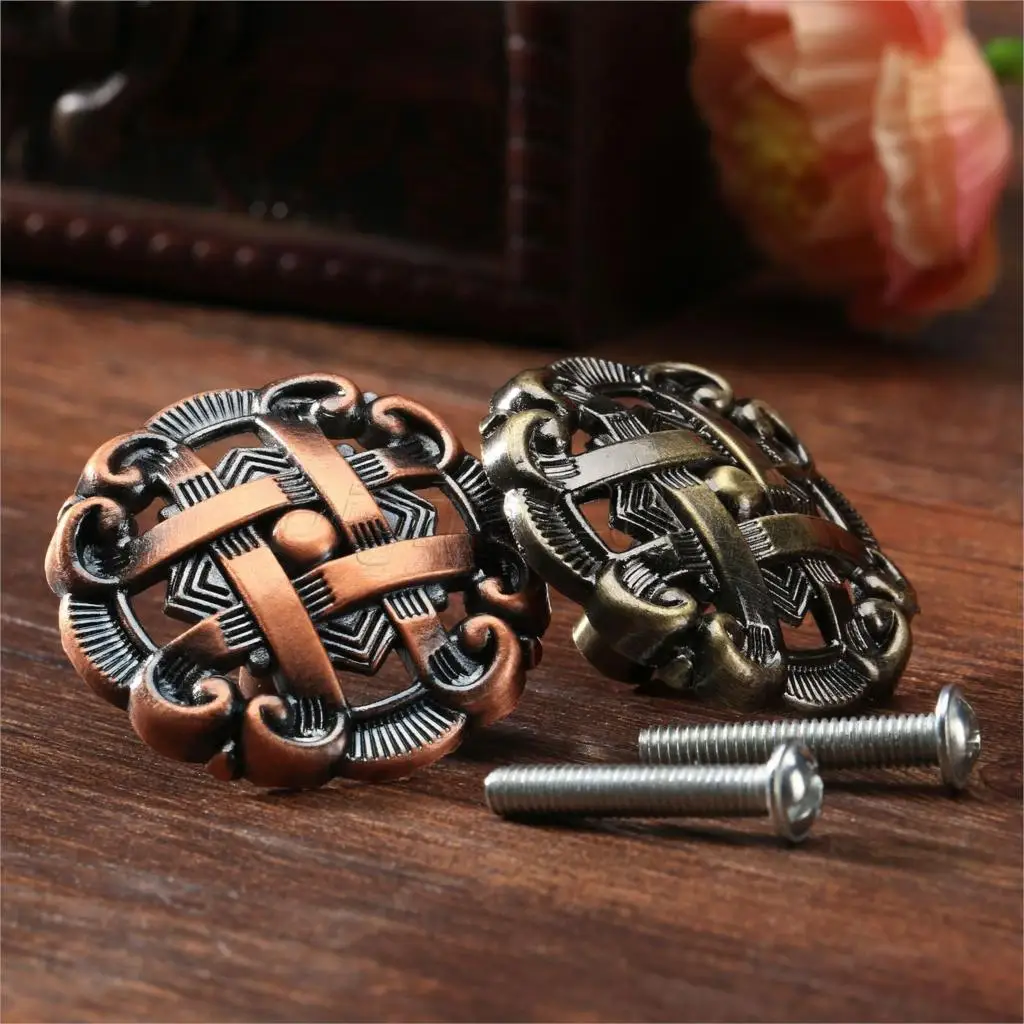 Furniture Hardware Nut - bowarepro Hollow Retro Zinc Alloy Kitchen
