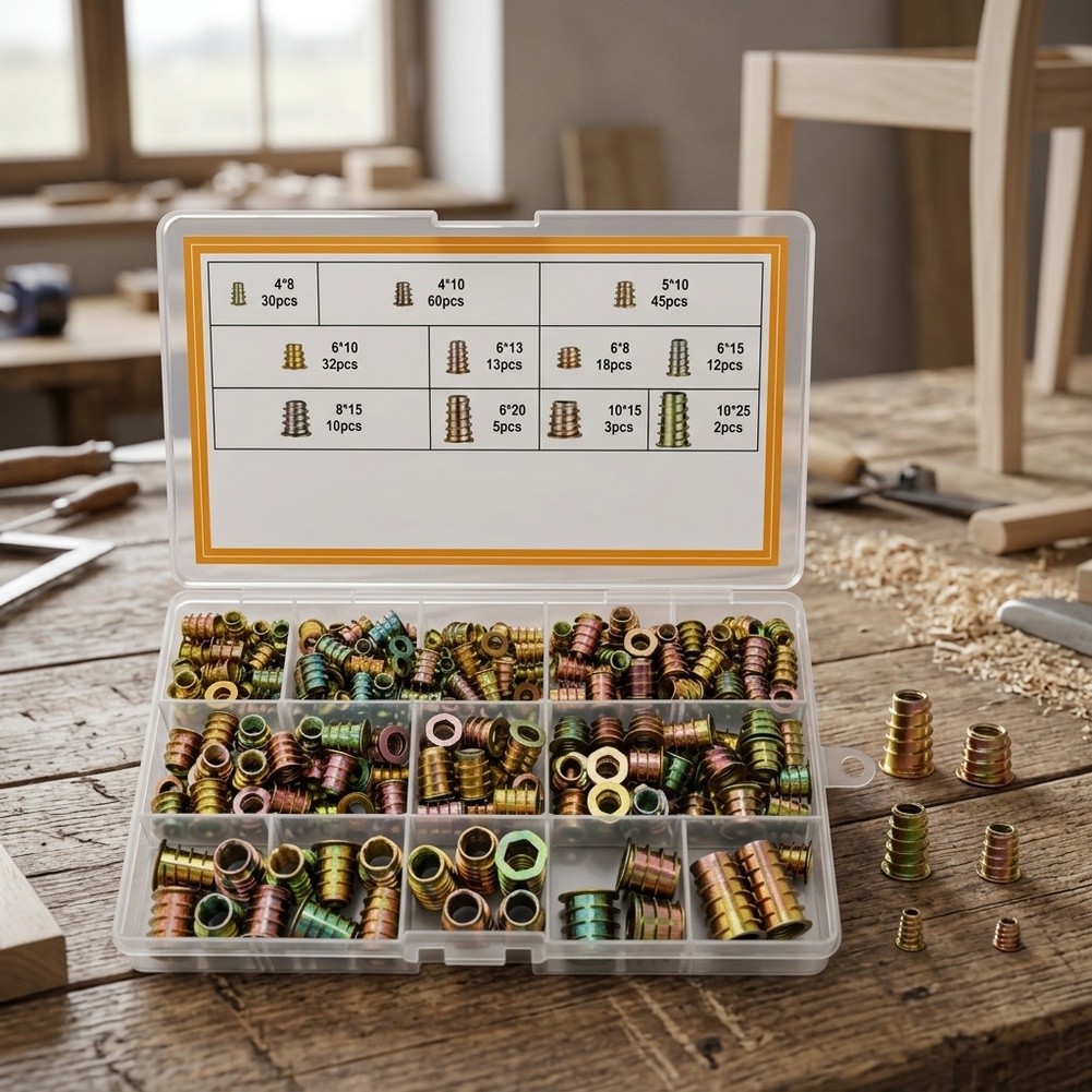 230Pcs Zinc Alloy Threaded Ins - Furniture Hardware Threaded Inserts ulasan dan harga