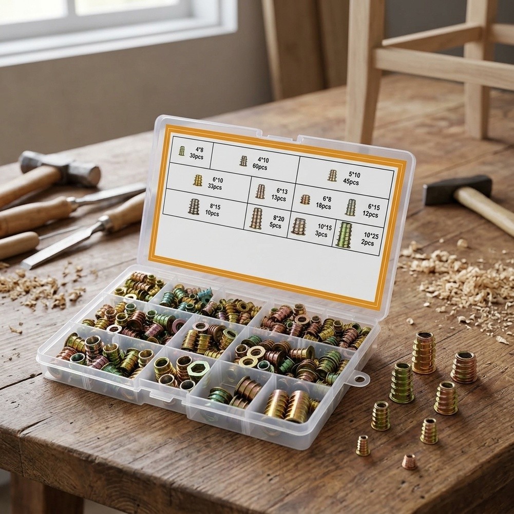 230Pcs Zinc Alloy Threaded Ins - Furniture Hardware Threaded Inserts ulasan dan harga