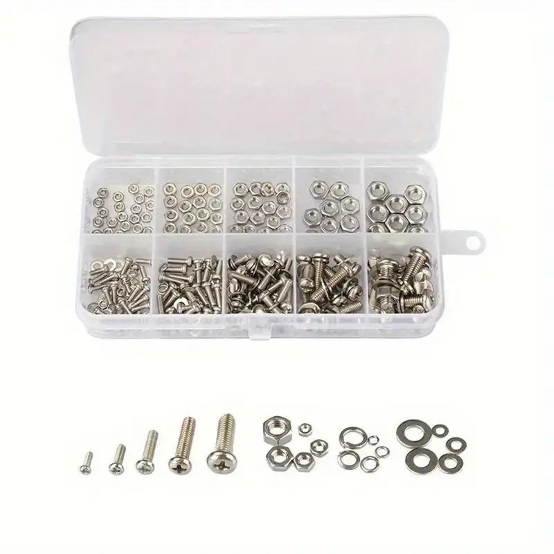 320PCS Hex Nuts & Bolts Set M2 - Furniture Hardware Nut ulasan dan harga