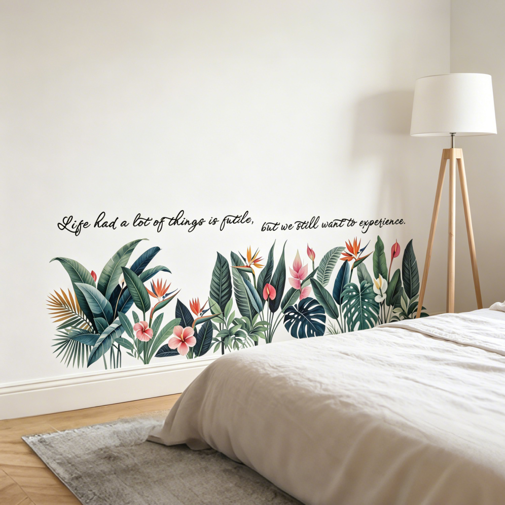Tropical Leaves Wall Stickers, - Furniture Paradise & Hardware Ghaziabad By Owner ulasan dan harga