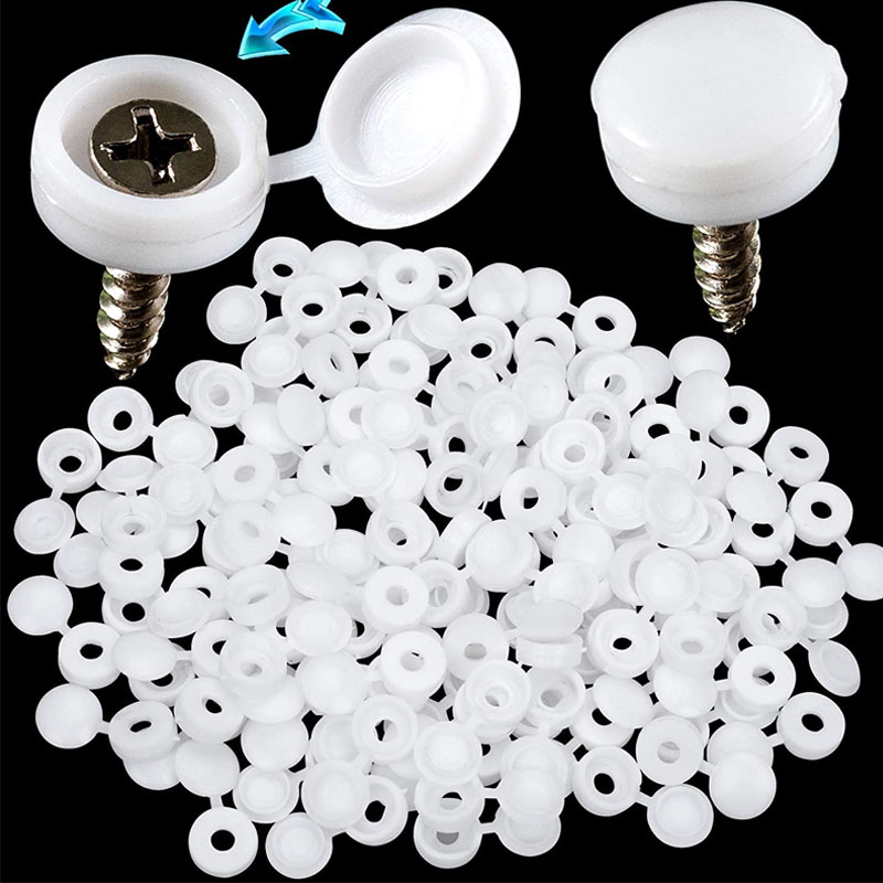 White Hinged Plastic Screw Cap - Furniture Hardware Nut ulasan dan harga