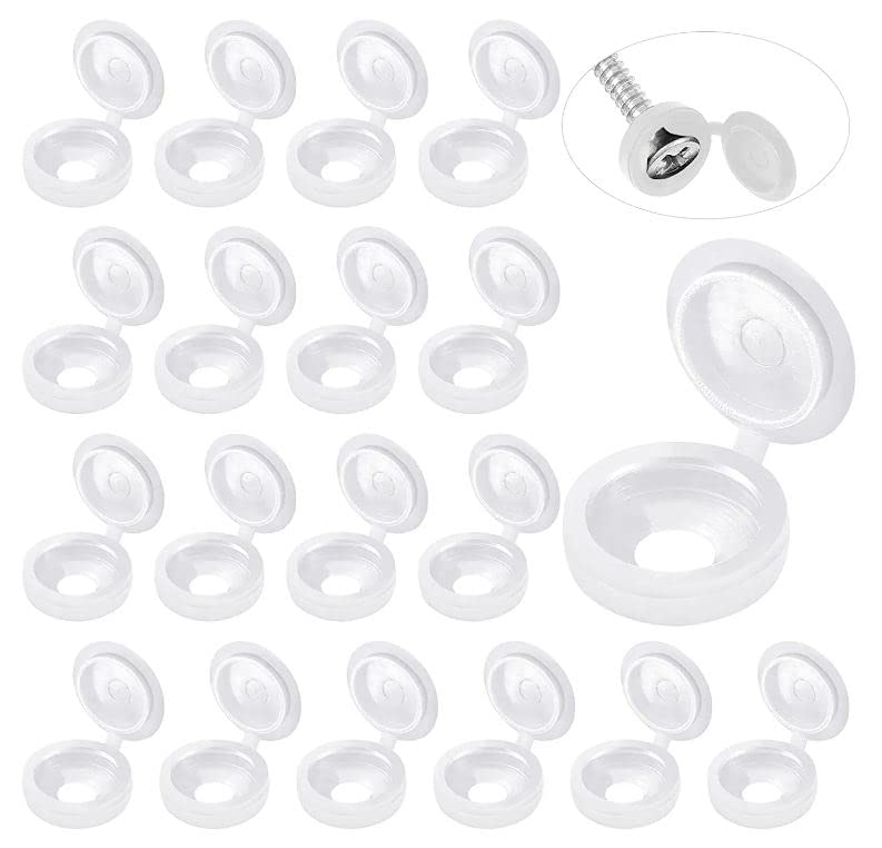 White Hinged Plastic Screw Cap - Furniture Hardware Nut ulasan dan harga