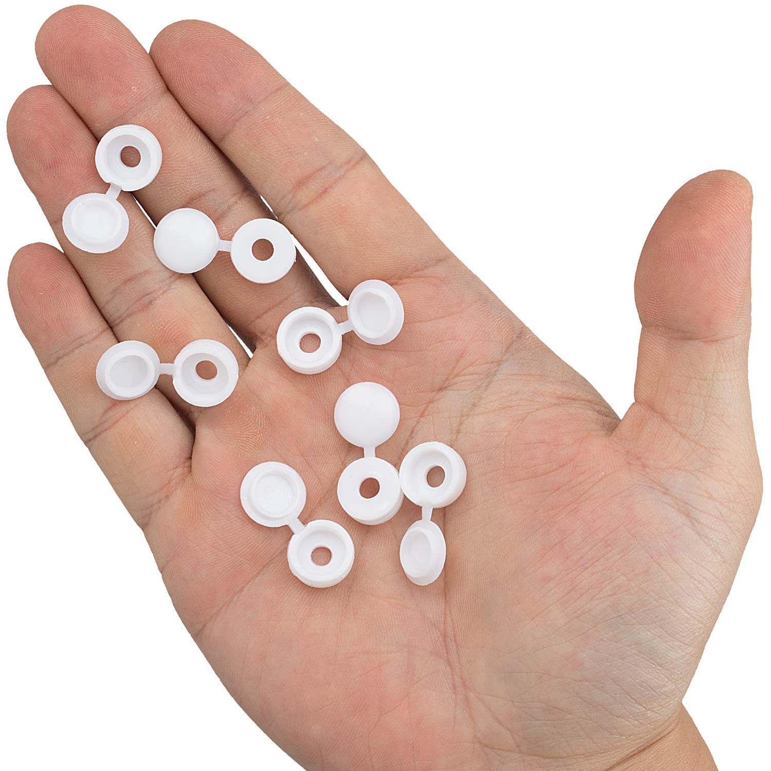 White Hinged Plastic Screw Cap - Furniture Hardware Nut ulasan dan harga