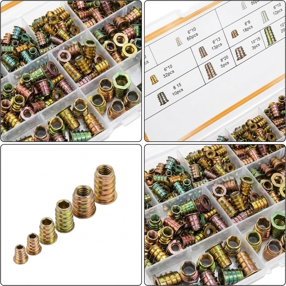 Zinc Alloy Threaded Inserts Fo - Furniture Hardware Threaded Inserts ulasan dan harga