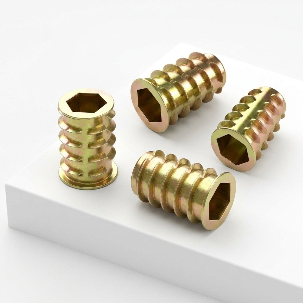 Zinc Alloy Threaded Inserts Fo - Furniture Hardware Threaded Inserts ulasan dan harga