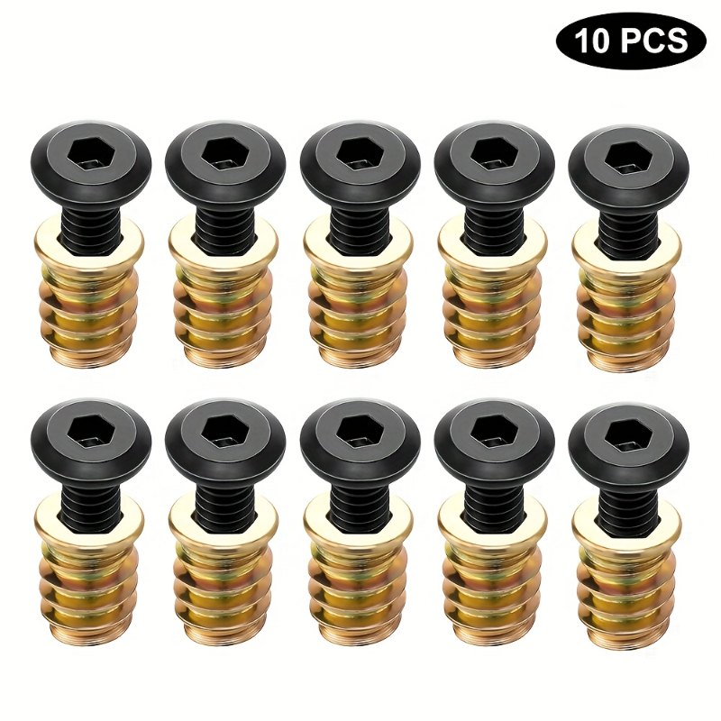 10PCS Nut Threaded Inserts Com - Furniture Hardware Nut ulasan dan harga