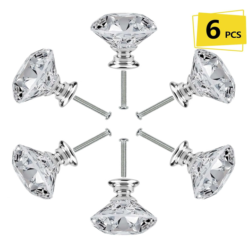 6Pcs Cabinet Knob with Screws  - Furniture Hardware Nut ulasan dan harga